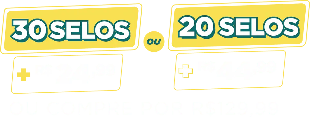 30 selos ou 20 selos